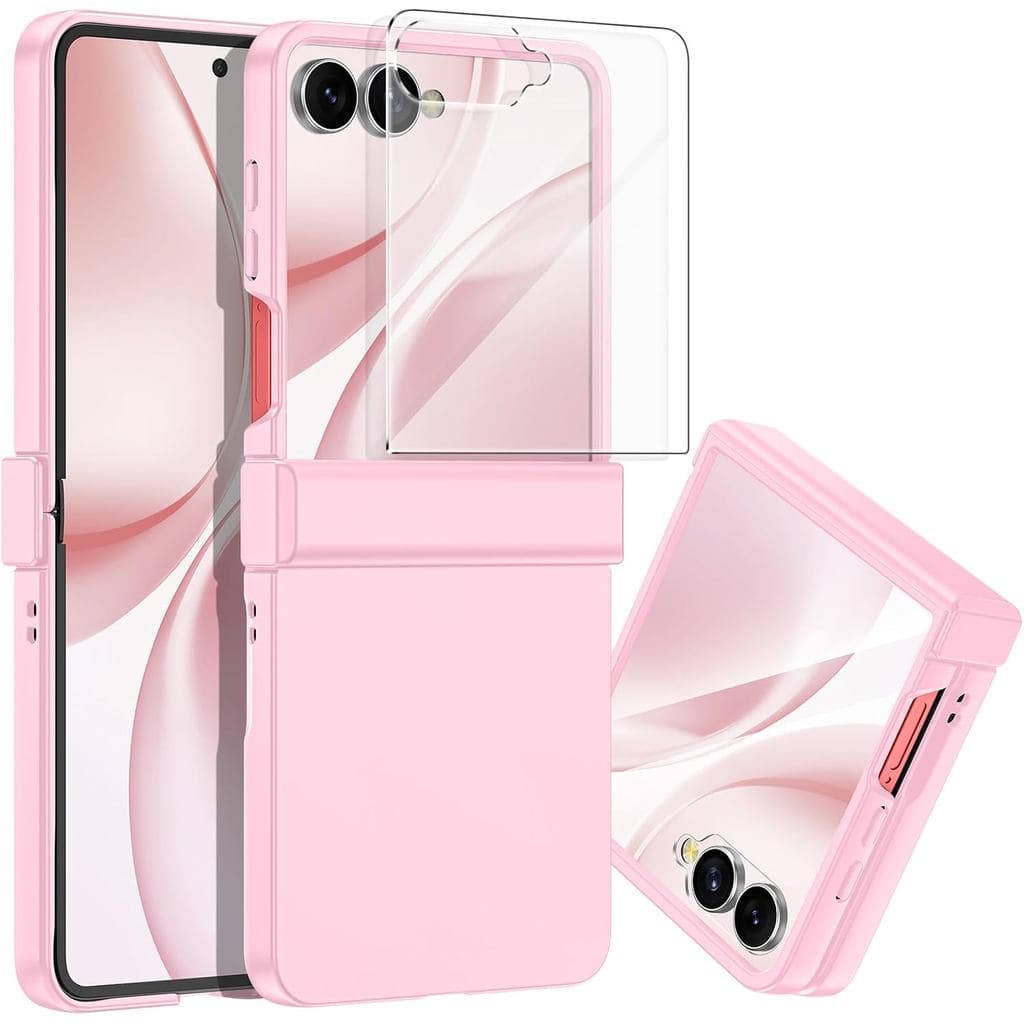 Capa Btscase para Samsung Galaxy Z Flip 7 2025 com Proteção de Dobradiça e Protetor de Tela Integrado, Proteção contra Q