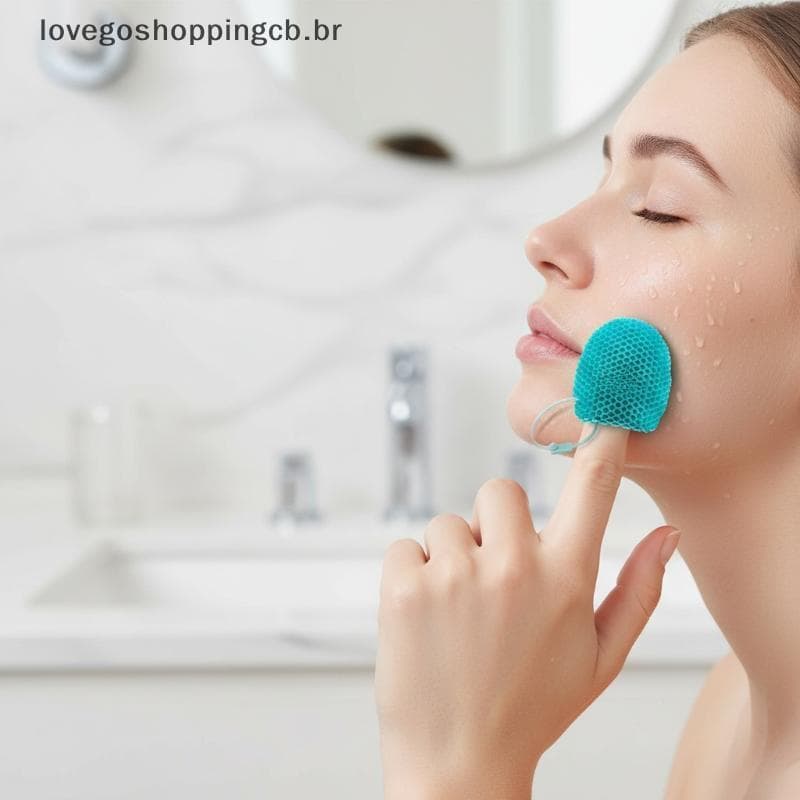 Luva De Limpeza Facial De TPU Honeb , Esfoliante Suave Corporal , Chuveiro , Tampas De Dedos , Ferramentas De Cuidados C