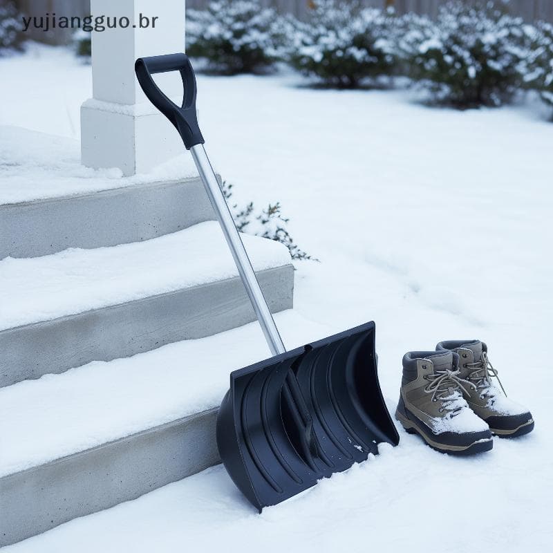 # Novo Aperto De Pá De Neve Em Forma De D Fácil De Instalar Cabo De Plástico Para Escavar Ancinho Casa Jardim Inverno Fe