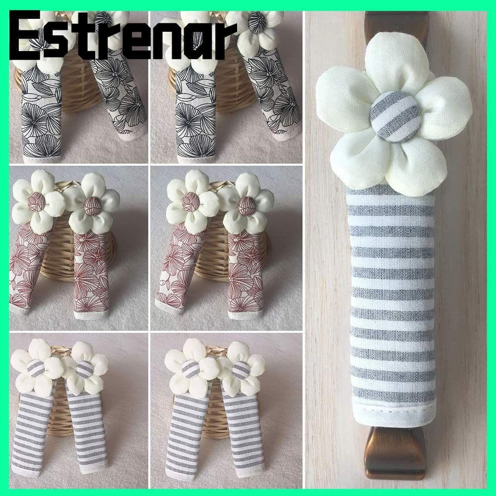 Capa Para Maçaneta De Flor ESTRENAR , Capas Florais Geladeira À Prova De Poeira Grossas Porta