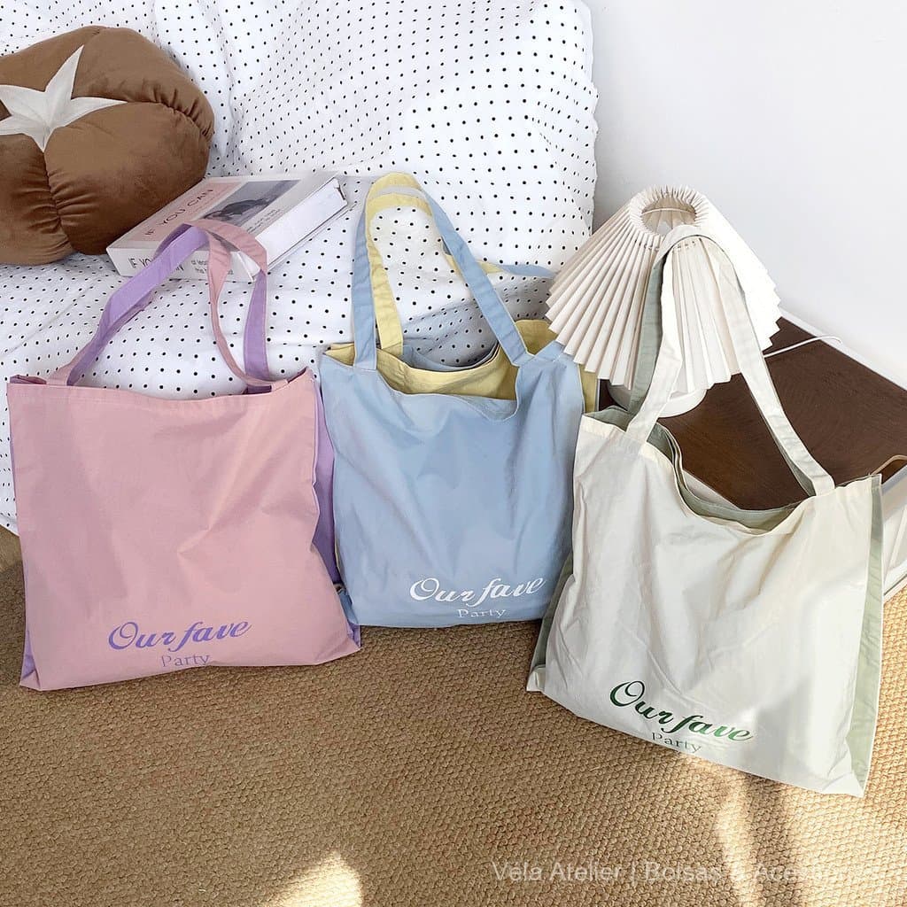 Bolsa de Ombro de Nylon Estilo Fresco de Primavera, Bolsa Tote Versátil de Grande Capacidade com Dupla Camada, Bolsa Lev