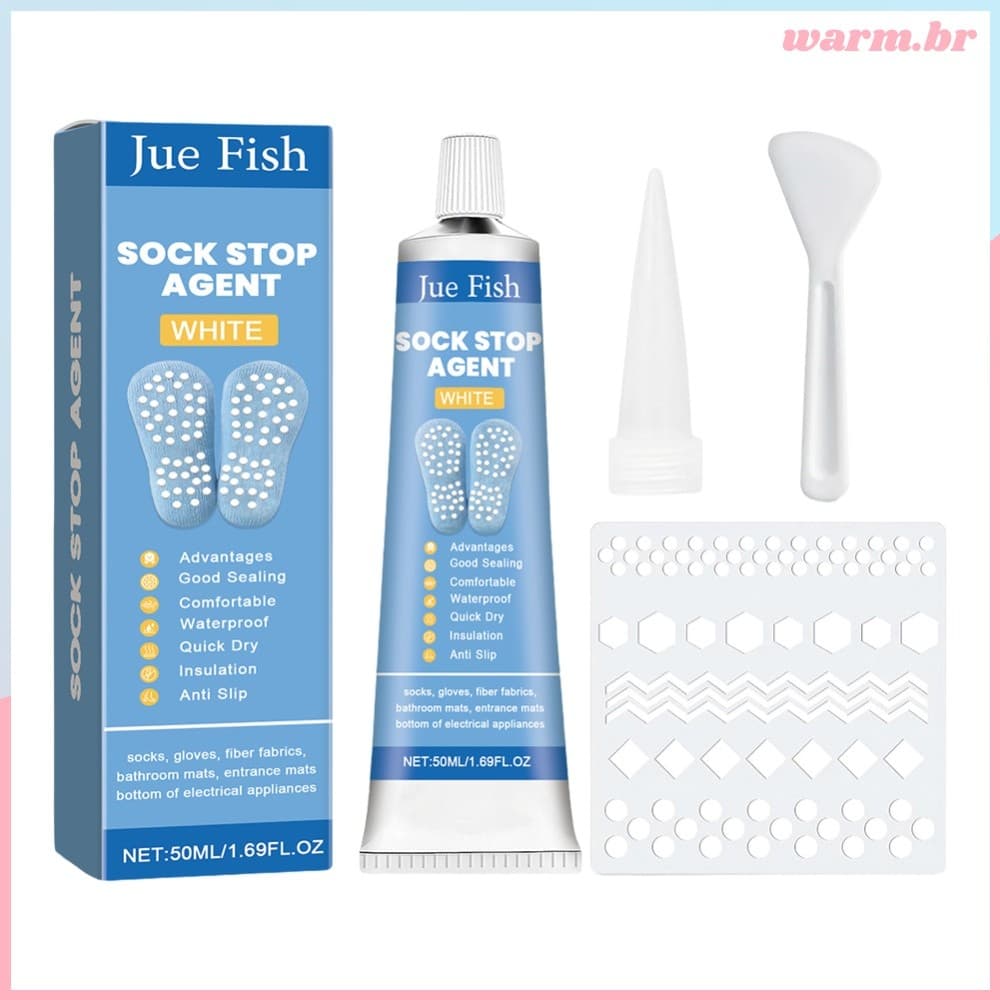 Cola De Meia Antiderrapante Com Raspador E Modelo Para Reparo De Meias DIY Aprimoramento De Aderência De Sapatos [waroom