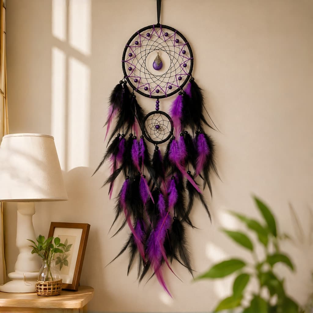 Original bonito apanhador de sonhos tecelagem artesanal Nordic casa decoração do carro criativo vento carrilhão presente