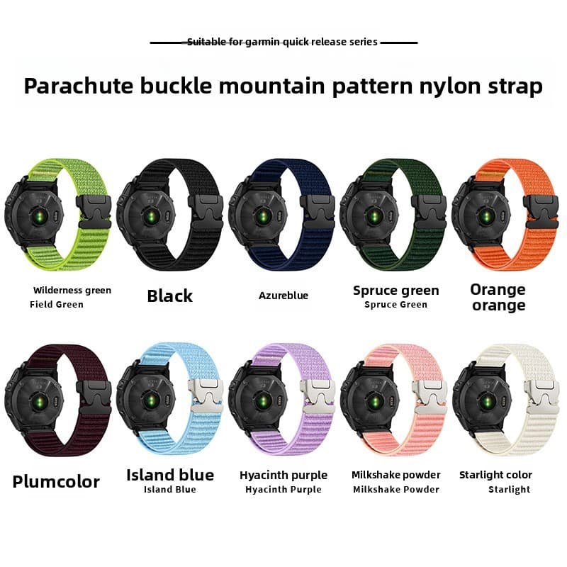 Pronta Entrega |   Pulseira de Nylon para Relógio Garmin Fenix 8 |   Pulseira de Substituição Tactix Outdoor com Fivela