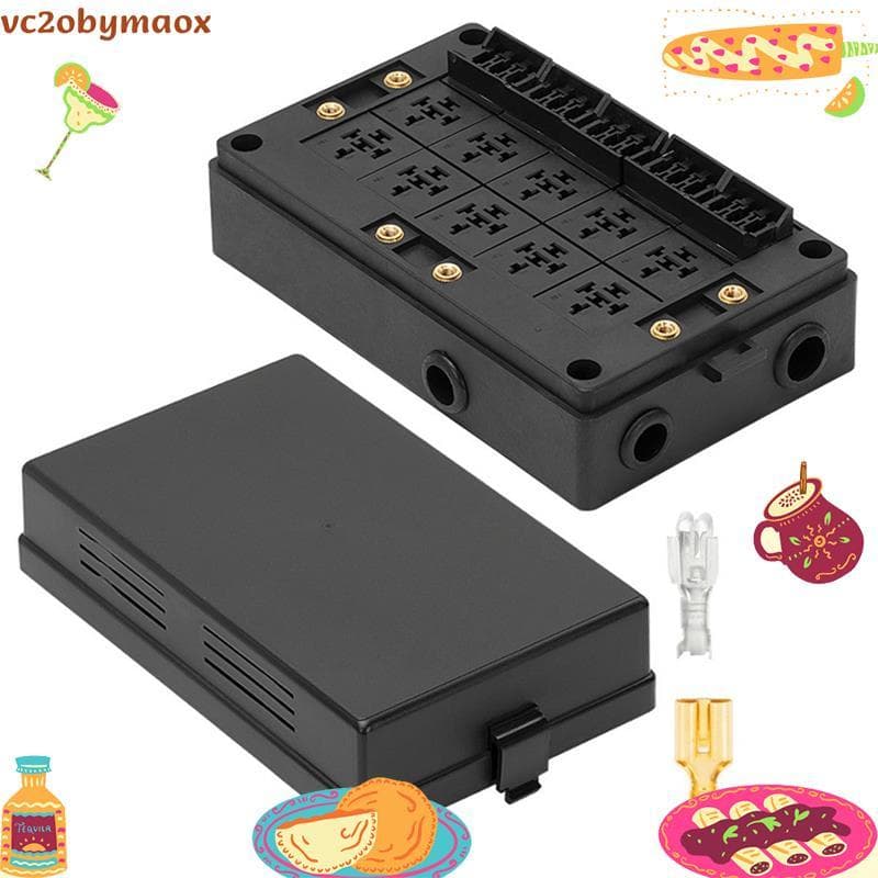 Caixa De Relé De Fusível Automotivo Terminais Bloco Universal 12V Para Carro , Caminhão-Suporte Estilo 10 Slots , ATC/AT