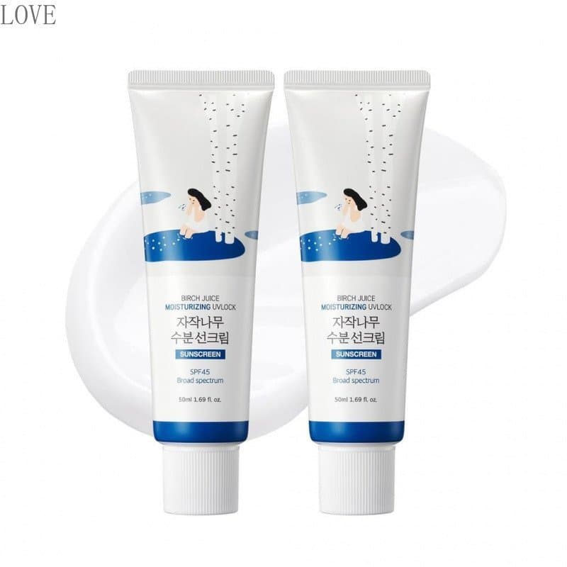 Protetor Solar Hidratante ROUND LAB Brown Juice UV LOCK SPF 45 de Amplo Espectro 1+1 (pacote com 2), protetor solar leve