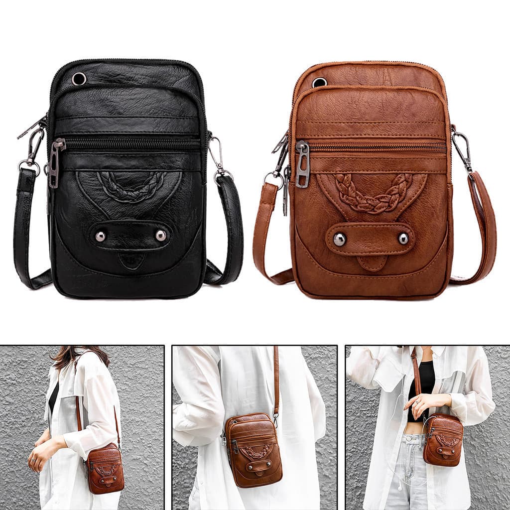 Novo Multifuncional Macio Pequena Bolsa De Ombro Para Mulheres Vintage Crossbody Celular