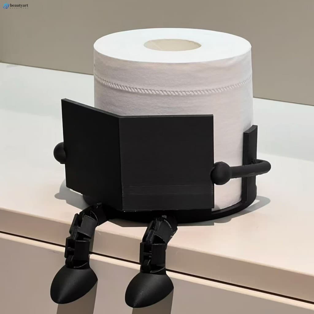 Suporte De Rolo De Papel Higiênico Impresso Em 3D-Ornamento De Parceiro De Leitura Para Decoração De Banheiro
