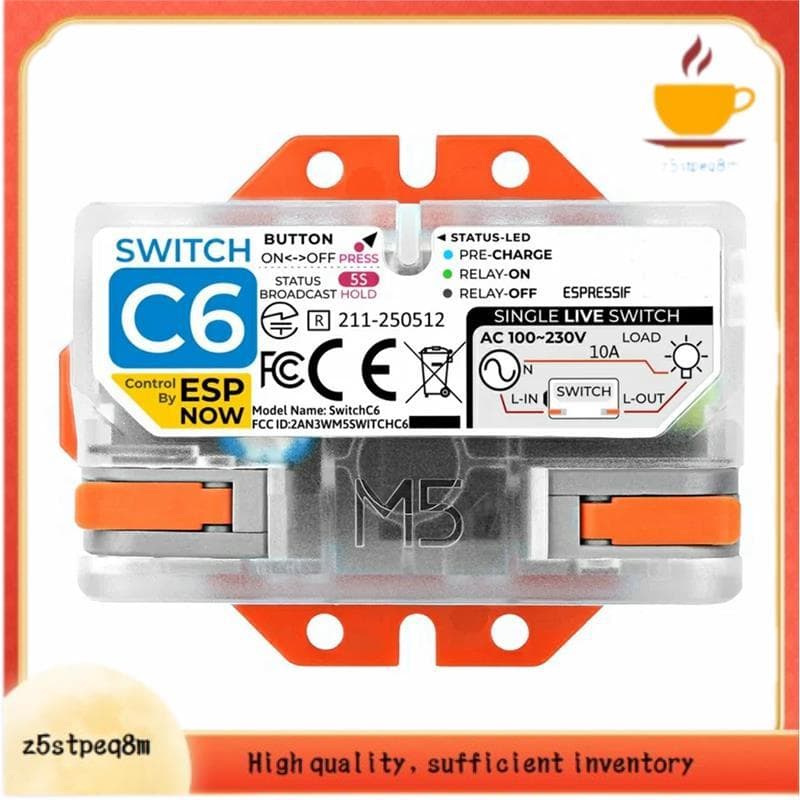 Para Wi-Fi Interruptor Inteligente Único Fio Vivo-C6 Chip Controle Remoto Automação Residencial Eficiente