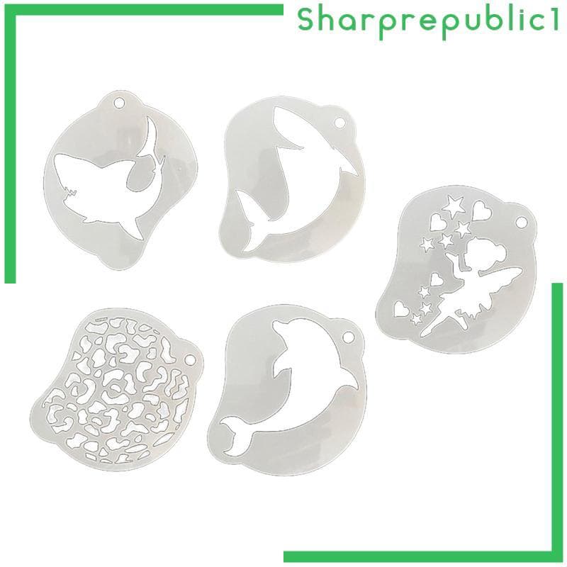 [Sharprepublic1] Kit De Estêncil Para Pintura Facial Férias De Halloween Material Premium Leve Artística Suave Vários Pa