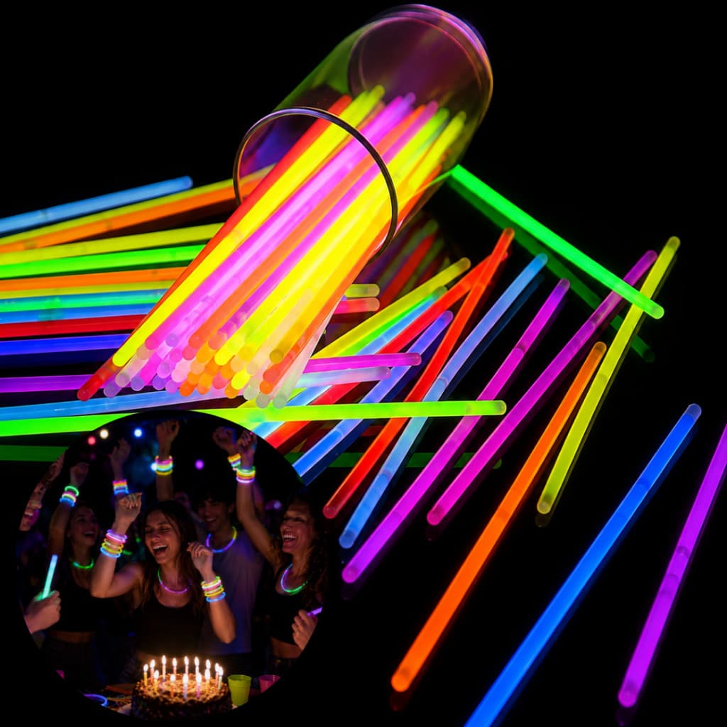 100 Pulseira Neon Fluorescente Para Festas Aniversario Brilha No Escuro