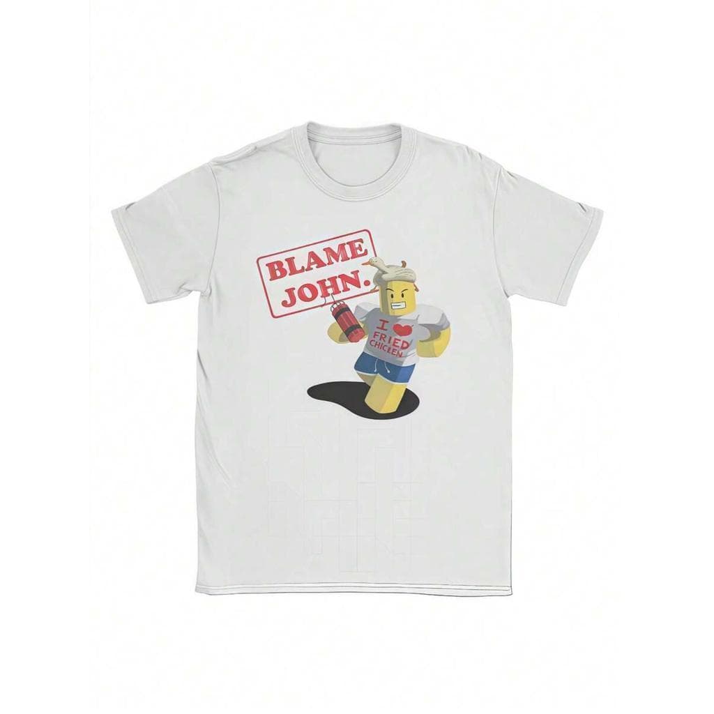 Camiseta Shedletsky Blame John Forsaken Masculina e Feminina - Logo de Videogame e Design de Personagem Icônico