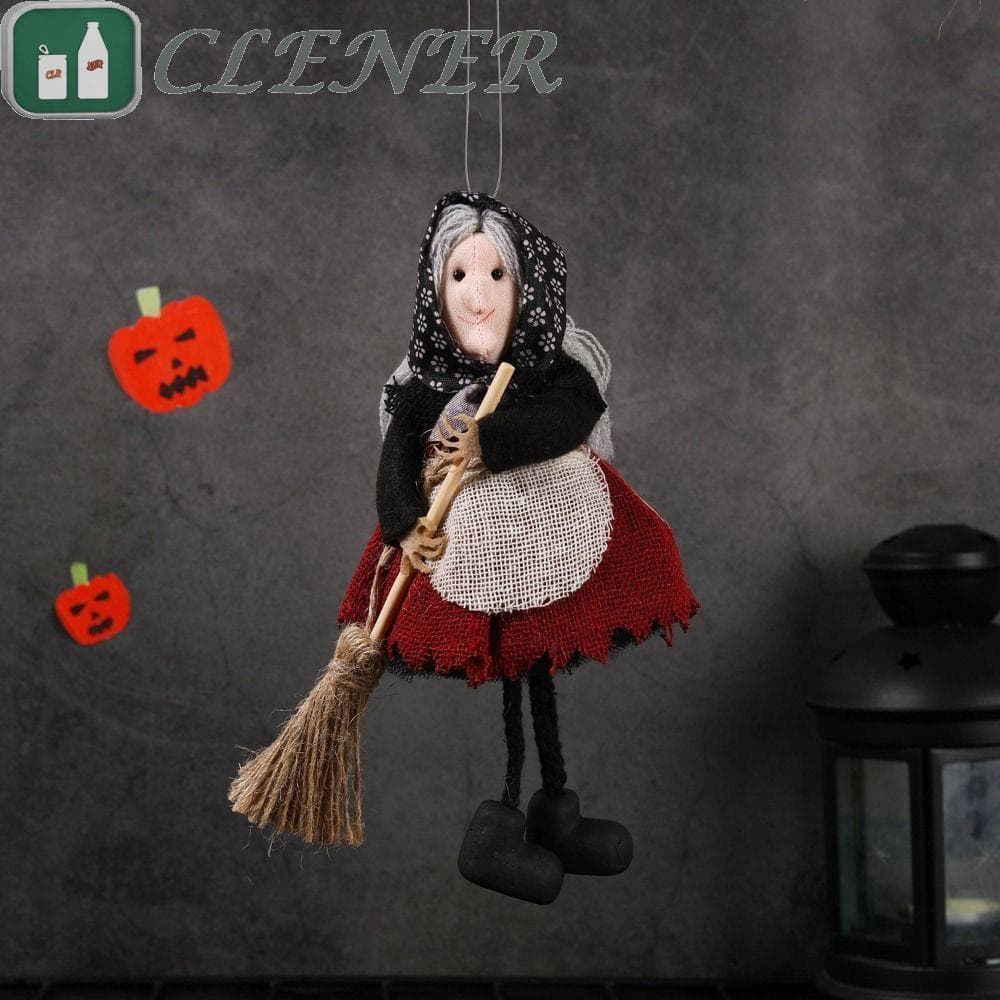 Mais Limpo Avental De Halloween Boneca De Bruxa , Artesanato Engraçado Vassoura Decoração , Pingente Assustador