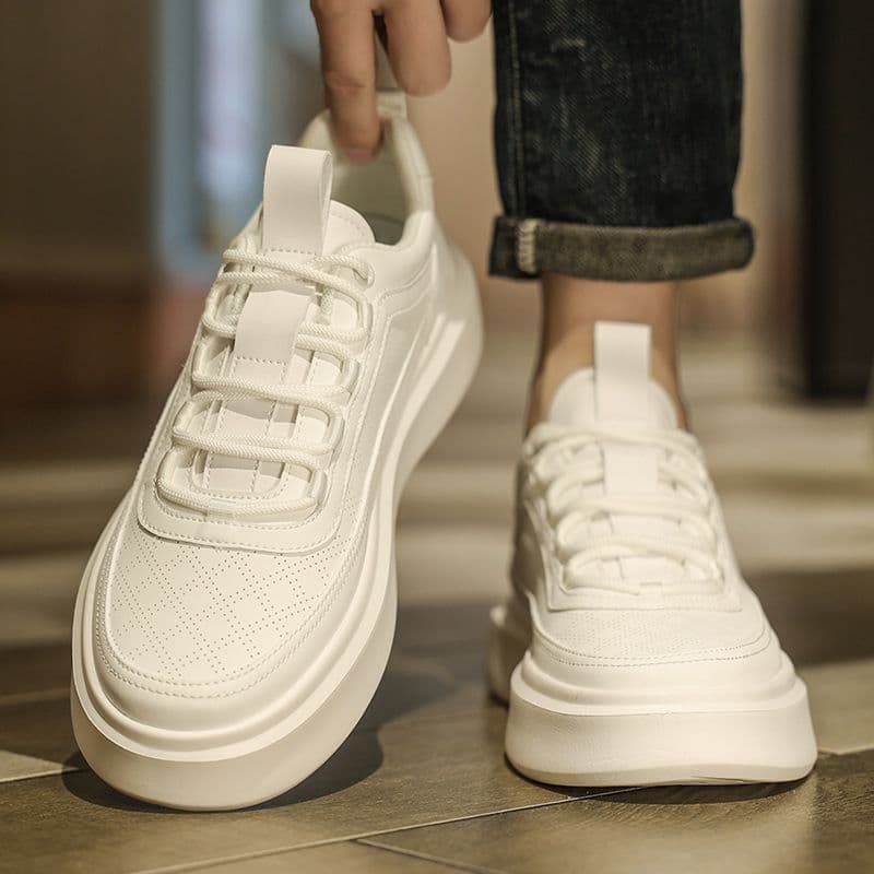 Tênis brancos masculinos, novo estilo de inverno, tênis casuais respiráveis, tênis brancos masculinos, antiderrapantes.