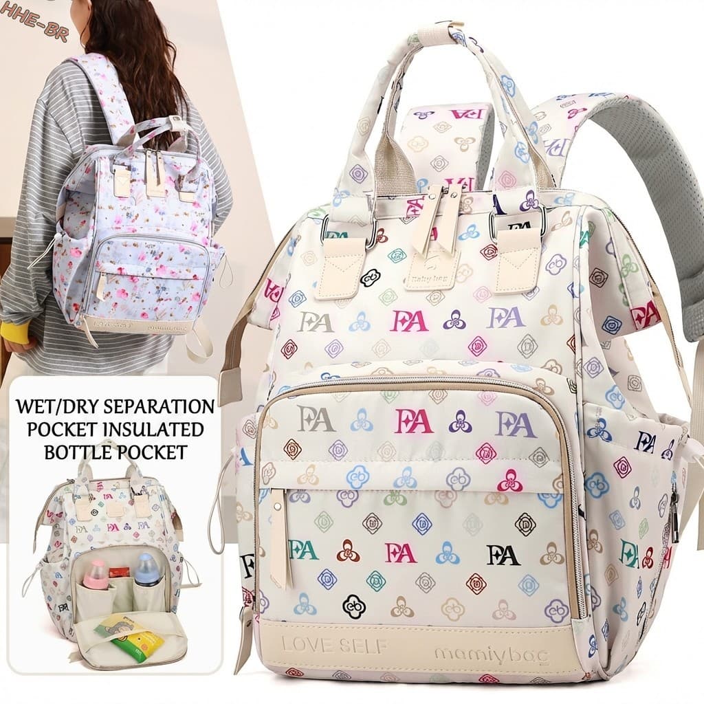 Mochila Leve Para Múmia De Grande Capacidade-Bolsa Portátil Passeio De Mãe E Bebê