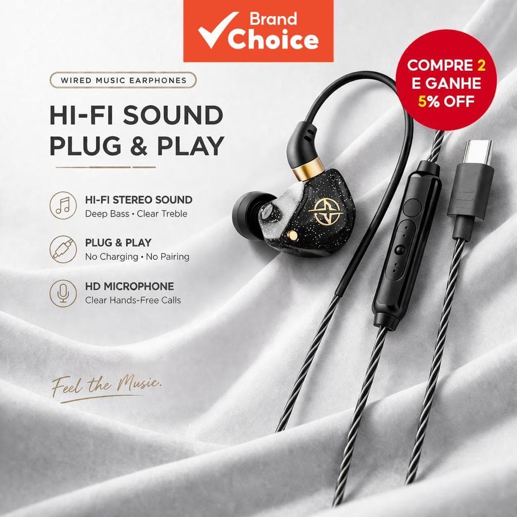 SPRISE X6 Fones de Ouvido Com Fio Intra-Auriculares com Microfone Estéreo Graves Profundos Monitor Auricular