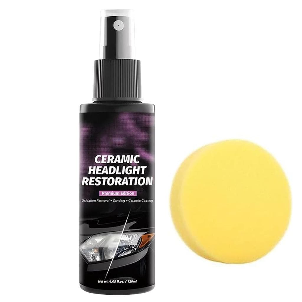 CeramicHeadlightTreatment120ml-Headlightcleanersprayparacar & Motorcycle , Remove Amarelecimento E Arranhões , Proteção