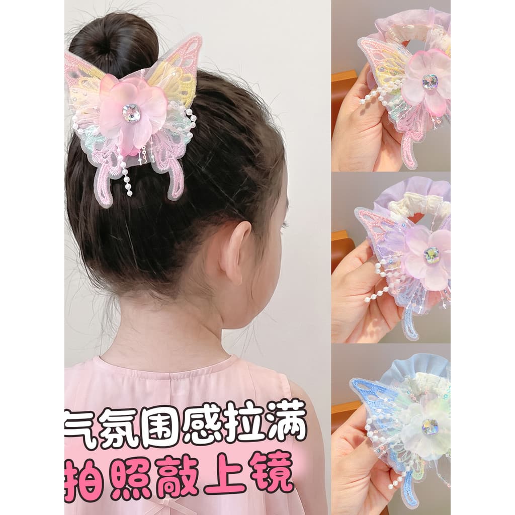Crianças laço de cabelo meninas pérola flor cocar bonito princesa laço de cabelo apenas usar acessórios de cabelo da men