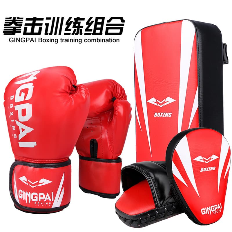 Adulto luvas de boxe masculino Sanda Boxer alvo defletor Muay Thai treinamento de luta iniciante luvas pé alvo conjunto
