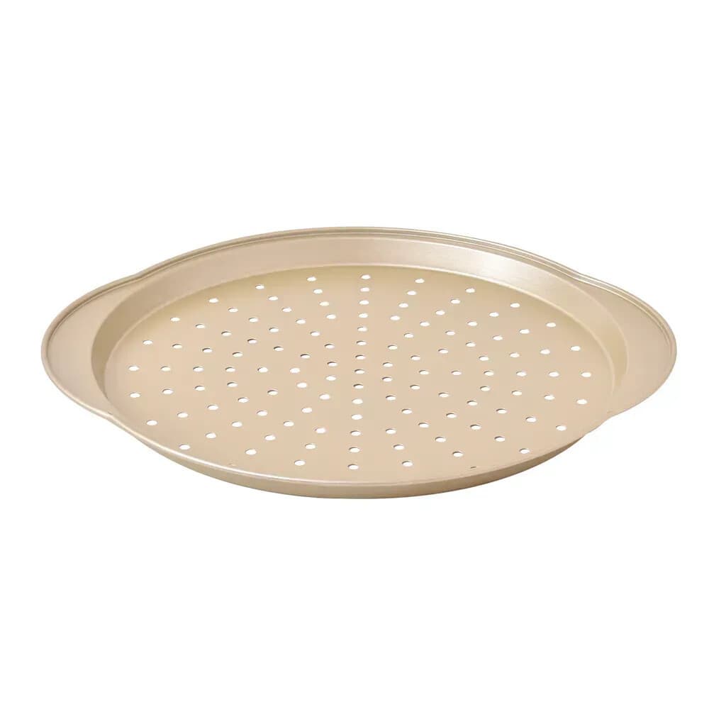 Forma de Pizza Redonda Aço Carbono Kenya Dourada 37cm