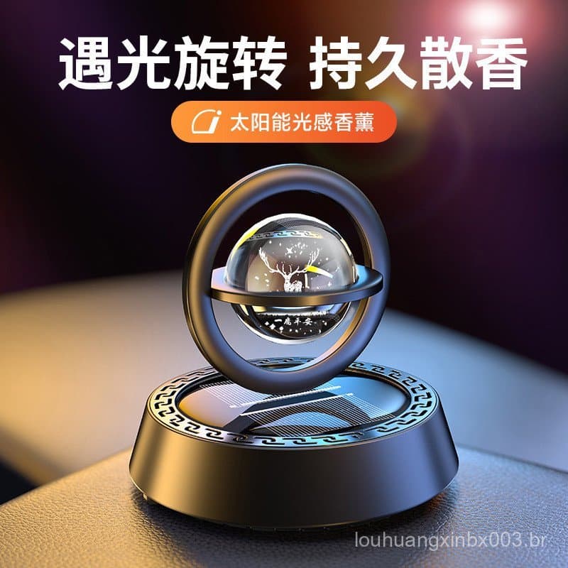 Aromatizador de ar para carro movido a energia solar Star Ring S9, acessório de decoração para carro, fragrância para ca
