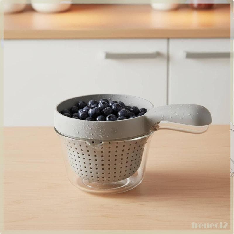 [Freneci2] Coador Tigela Alça Ergonômica Enxágue Rápido Mantém As Frutas Seguras Para Cozinhas