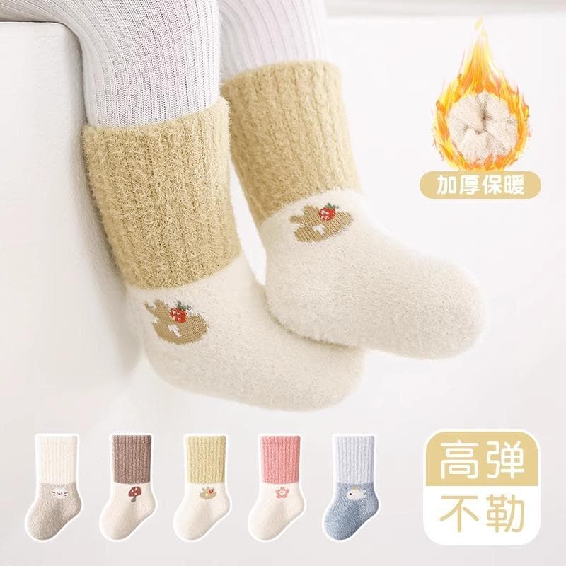 Meias para bebês recém-nascidos, outono inverno, 0 a 3 meses, inverno, lã espessada, quente, recém-nascido, meias cano m