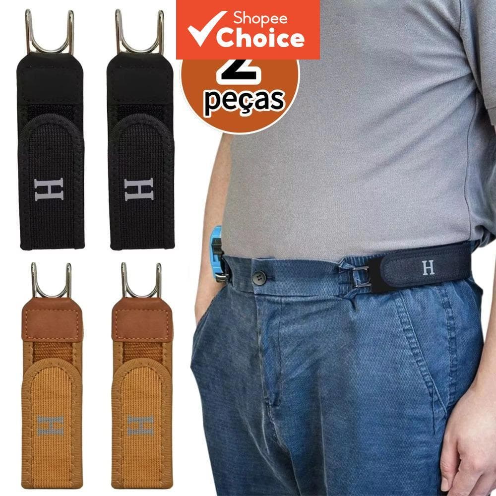 2 peças cinto elástico masculino sem fivela, ajustável e elástico, para jeans casual diário, unissex