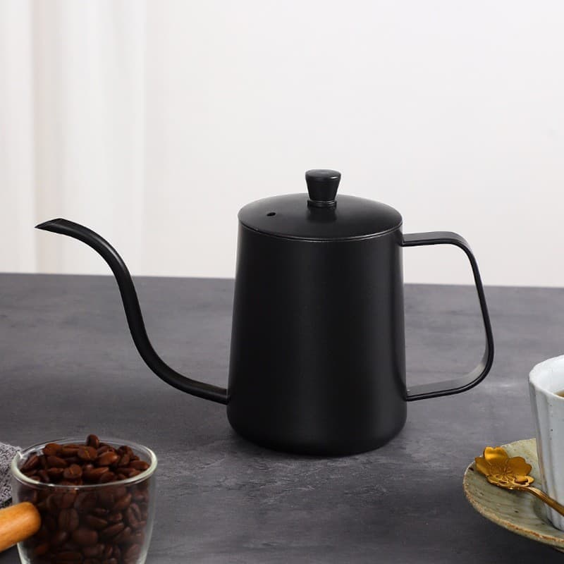 Material de contato de qualidade alimentar 304 cafeteira de aço inoxidável café mão despeje pote