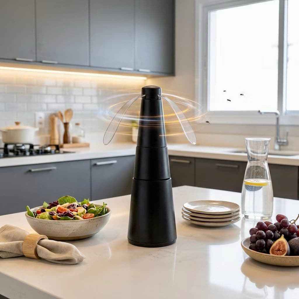 Ventilador Repelente de Moscas e Insetos de Mesa Portátil Anti Mosquito Silencioso Sem Químicos
