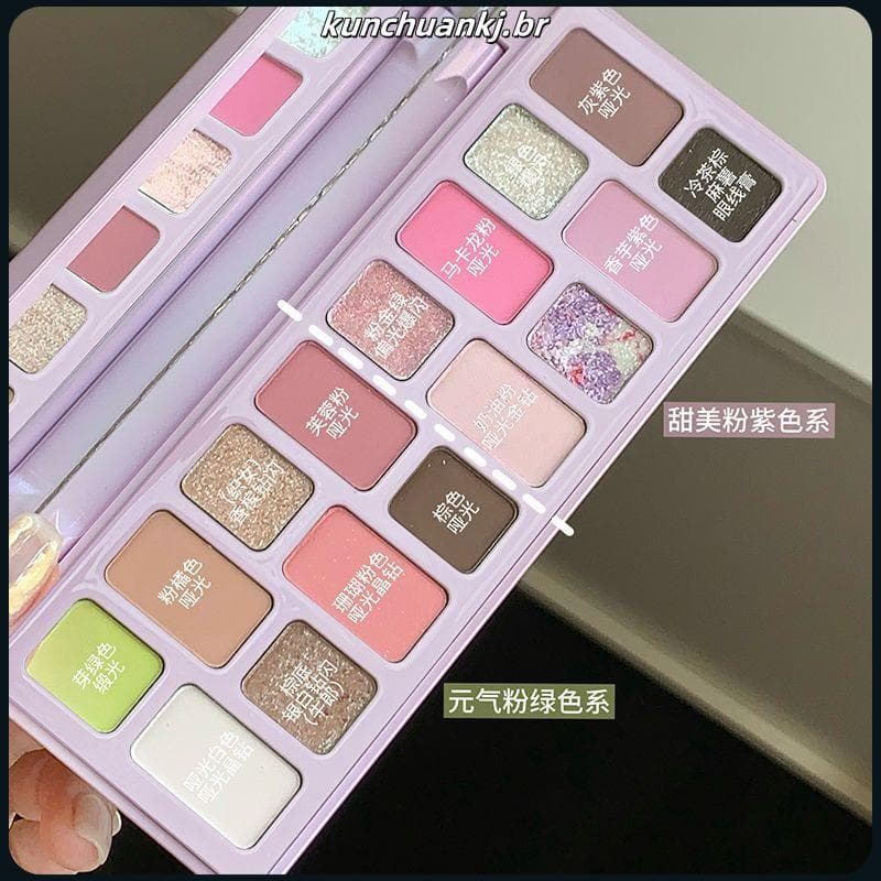 Paleta de sombras Sparrow Leap de 16 cores Dopamina Doce Rosa Fosco Perolado Suave Puro Desejo Estilo Fino Piscando Suav