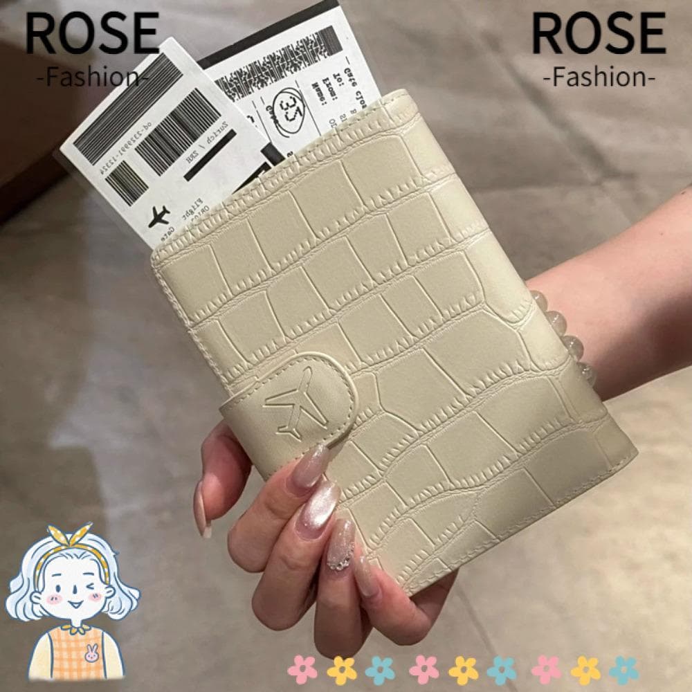 Porta-Passaporte ROSEGOODS , Bolsa Para Em PU De Cor Sólida , De Viagem Ultrafino Armazenamento De Documentos
