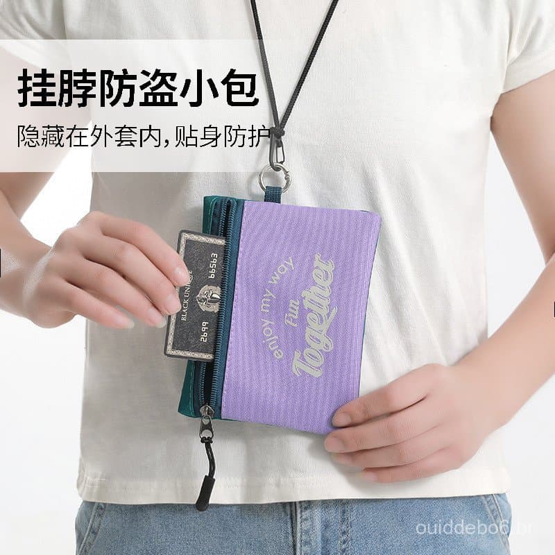 Porta-passaporte, porta-cartões antirroubo, organizador de documentos pessoais, acessório de viagem multifuncional para