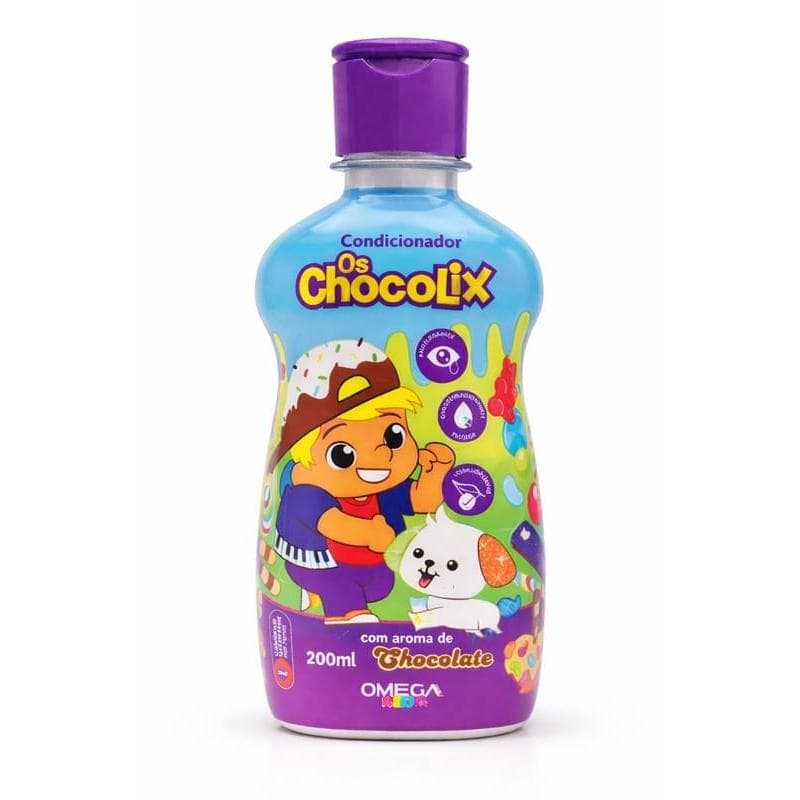 Condicionador Infantil Chocolix Menino 200ml - Desembaraçante para cabelos de criança, maciez e fácil penteado