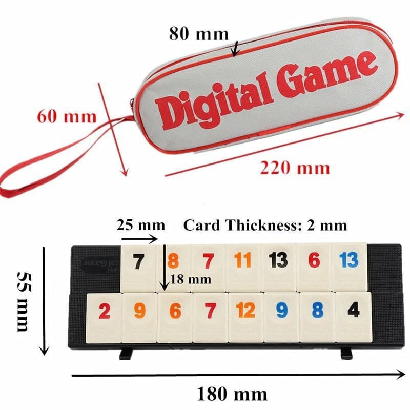 Jogo De Tabuleiro Rummikub 106 Azulejos Família Viajando Portátil Israel Mahjong Digital A7ZO
