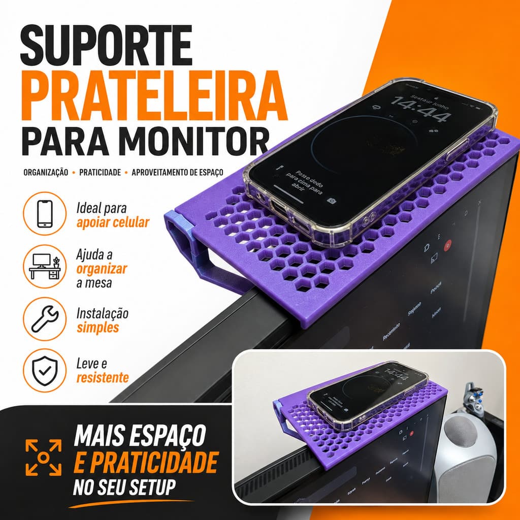 Suporte Tipo Prateleira para Tv Box, Objetos, Conversor, Aparelho, Suporte TV, Organização, Moderno ENVIO IMEDIATO