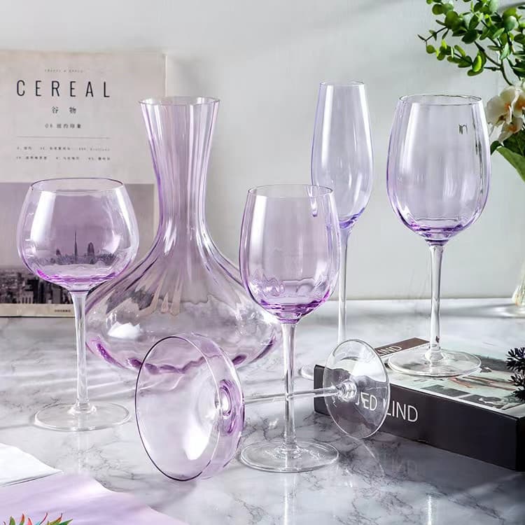 Novo estilo nórdico vidro cristal taça de uva vidro vermelho roxo Dela vidro champanhe doméstico20260818