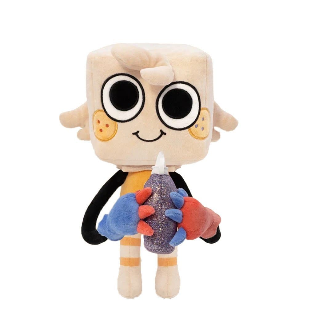 Brinquedo de Pelúcia Dandy's World, Personagem de Jogo Square Boy, Boneco de Pelúcia Colecionável de 35,5cm, Presente