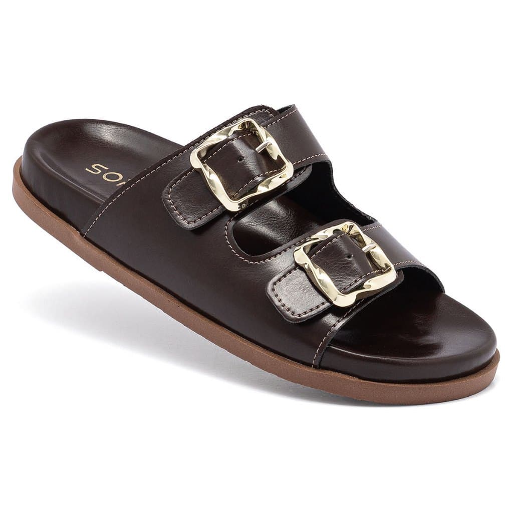 Birken Feminina Papete Sandália Luxo Brilho Confortável Leve Fivela Moda Original