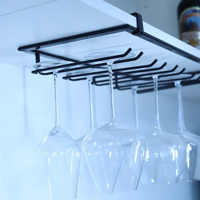 Preto branco duas cores sem parafusos diâmetro inferior ilimitado copo de vinho taça de água pendurado suporte de vidro