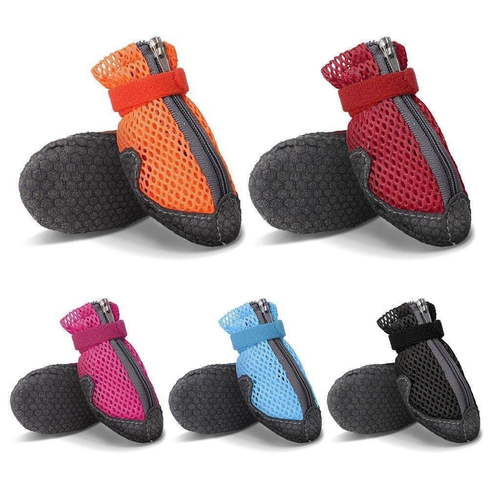 BLUEVELVETQW 4 Unidades De Sapatos De Malha Para Cães , Protetores Respiráveis De Estimação , Capa De Sapato Animais Con