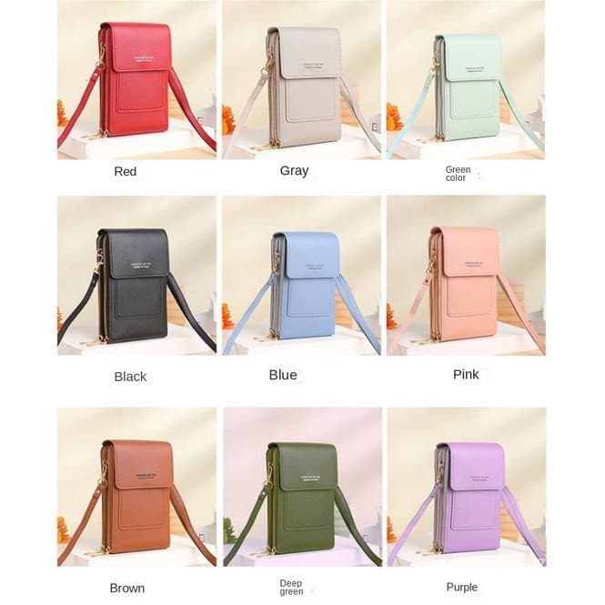 Bolsa Transversal Feminina com Bloqueio de Sinal para Celular, Porta-Cartões e Design Moderno