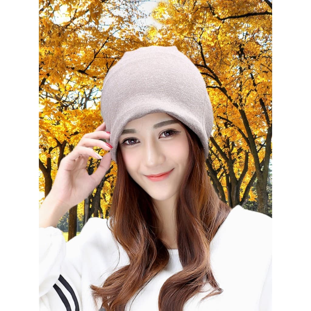 Outono inverno quente turbante boné All-Match pulôver boné feminino Baotou boné pós-parto maternidade boné à prova de fr