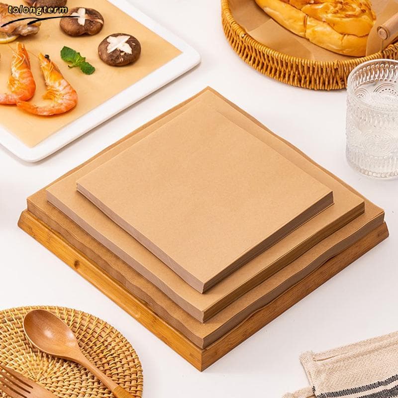 50 Pçs Papel Absorvente De Óleo Não-Sti Esteiras De Cozimento Para Assar Biscoitos Cozinhar Fritadeira De Ar Forno Grelh