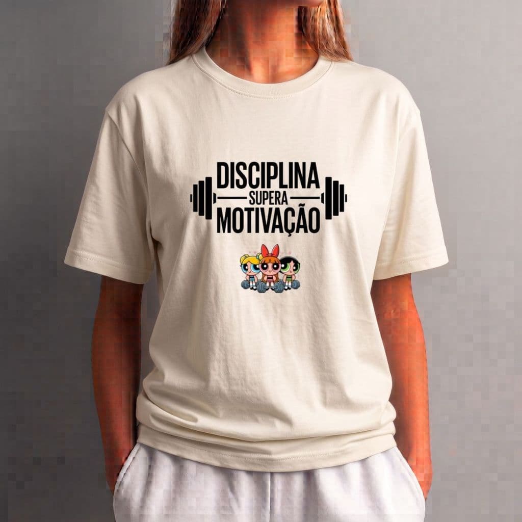 Camiseta Meninas Super Poderosas Academia Em Algodão Treino Disciplina Supera Motivação