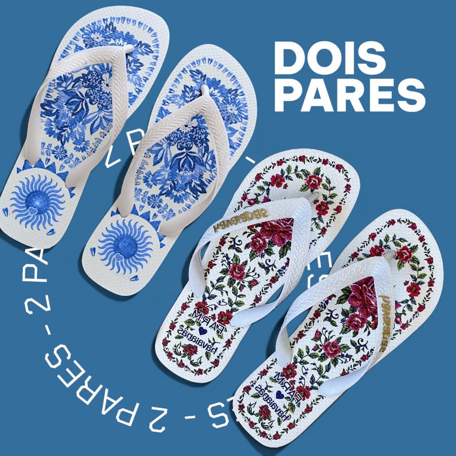 Sandália Chinela 2 Prs Yatto Sandals Colorido Estampado Floral Verão Chinelo de Dedo