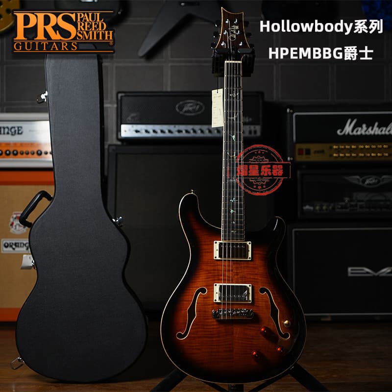 Yixing Instrumentos Musicais PRS SE Tensão Elétrica Jazz Guitarra Elétrica Hollowbody Série HPEMBBG Jazz Tensão Elétrica