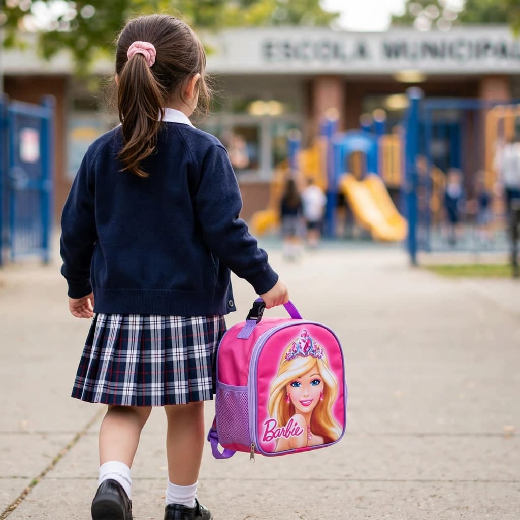 Kit Mochila Princess + Lancheira Térmica Escolar Infantil Feminina Princesa Completo Resistente Mágico para Meninas