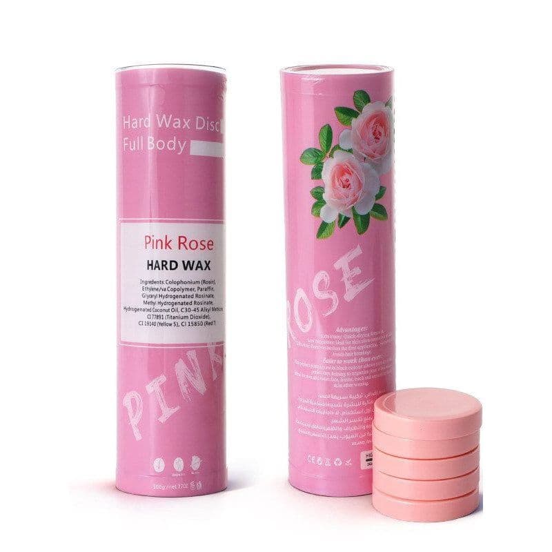 500g sem papel beleza sólida cera dura bolo cera rosa mel Aloe Vera depilação cera dura bolo cera