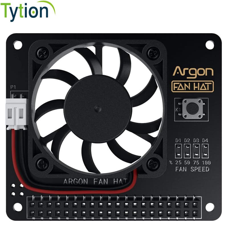 Raspberry Pie 5 4B 3B + Argon Ventilador de resfriamento Módulo HAT Placa de expansão Controle de temperatura inteligent